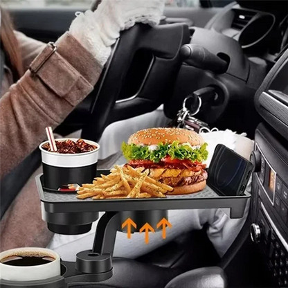 High Quality Universal Car Cup Holder Tray - 360 °   Rotating Adjustable Dual Cup Organizer