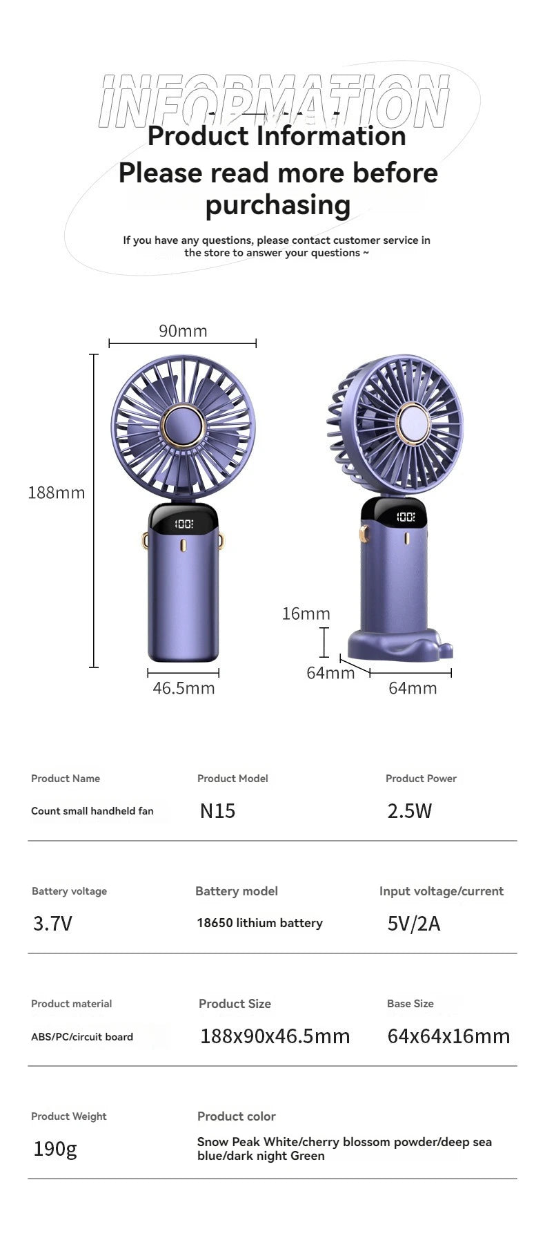 Nowy Elektryczny Wentylator Przenośny – Mini Klimatyzator, Wentylator na Szyję, USB