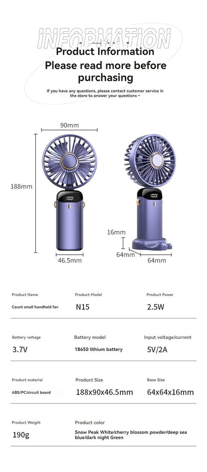 Nowy Elektryczny Wentylator Przenośny – Mini Klimatyzator, Wentylator na Szyję, USB