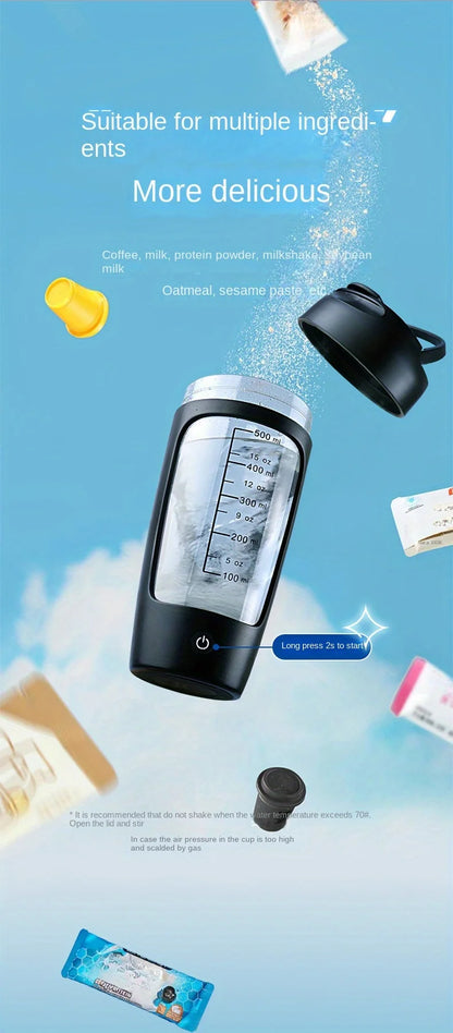 Electric Protein Powder Blender Cup Fully Automatic Type C Rechargeable Shaker Milkshake Sports Accompanying Fitness Blender