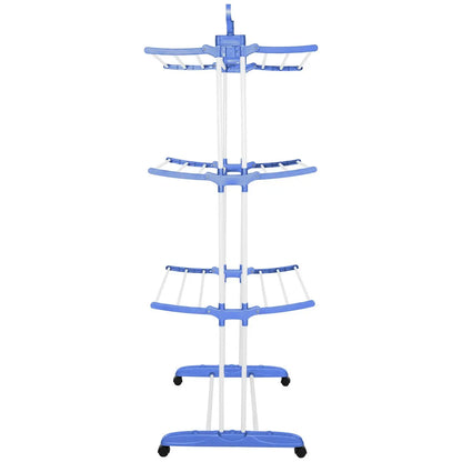 Springos® Suszarka balkonowa składana pionowa 170x75,5x57 cm – skuteczne suszenie dla całej rodziny