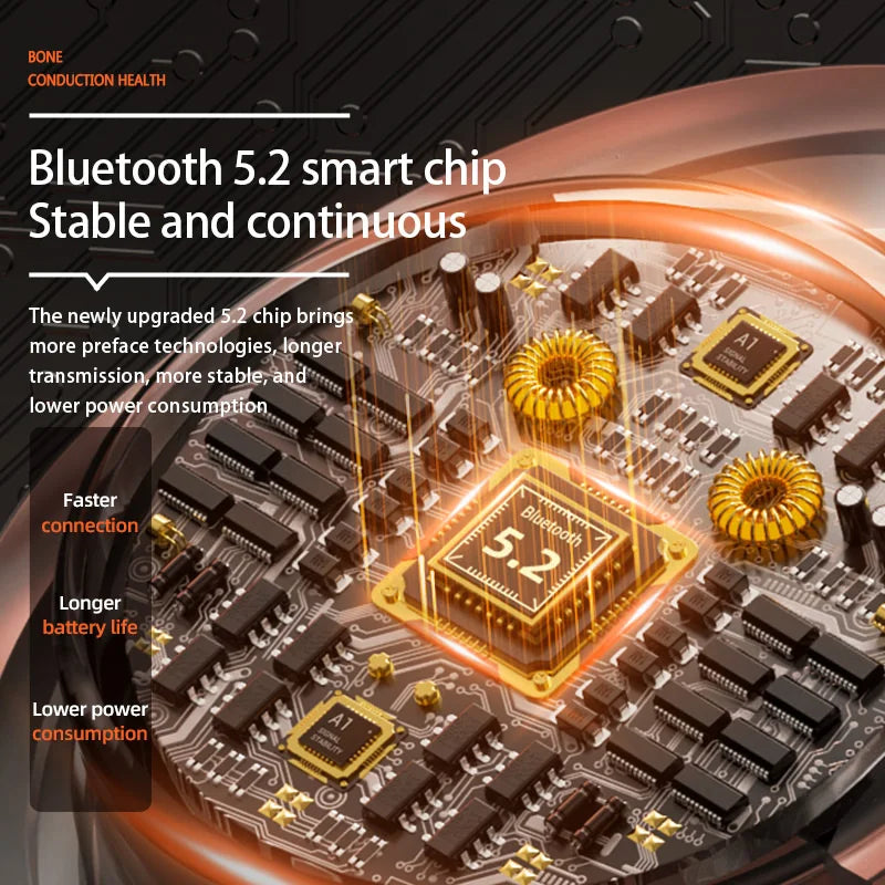 Słuchawki przewodnictwa kostnego K69 – Bluetooth, sportowe, wodoodporne, z mikrofonem