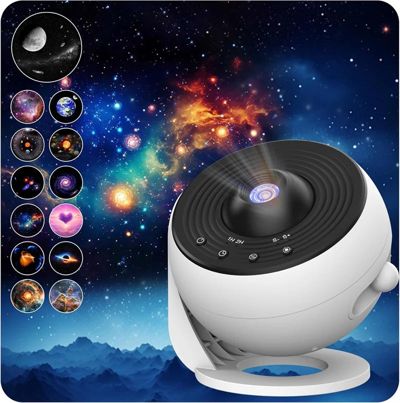 LED Projektor Galaktyki – Obrotowa Lampka Nocna Planetarium z Gwiazdami do Pokoju Dziecka