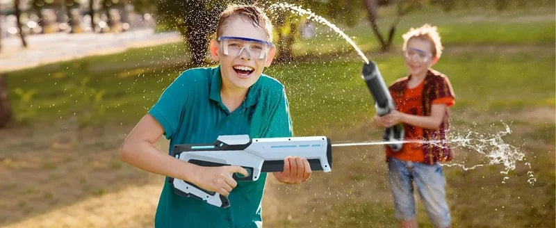 Elektryczne pistolety na wodę dla dorosłych i dzieci – mocne strzelające wodą, automatyczne zasysanie wody, wodne wyrzutnie na lato, zabawka plażowa na świeżym powietrzu, idealna jako prezent dla dzieci.