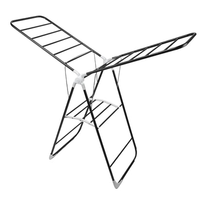 Suszarka na pranie składana ze stali nierdzewnej – TOPINCN | Biała / Czarna