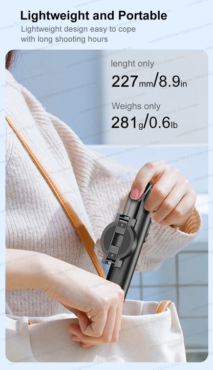 Magnetyczny statyw do selfie do iPhone'a 12-16 Pro Max, 51-calowy statyw podróżny z Magsafe, zacisk do telefonu do smartfona z systemem Android