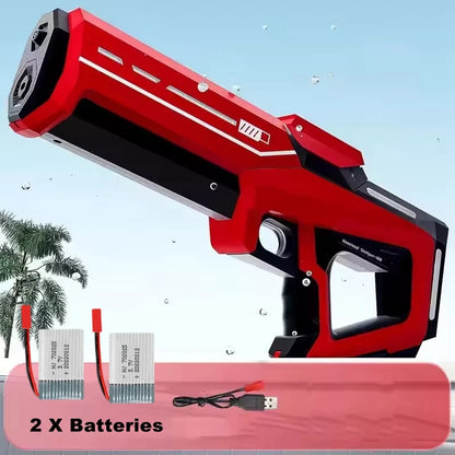 W pełni automatyczny elektryczny pistolet na wodę 43 cm – przenośna zabawka na plażę, idealna do walk wodnych dla dzieci.