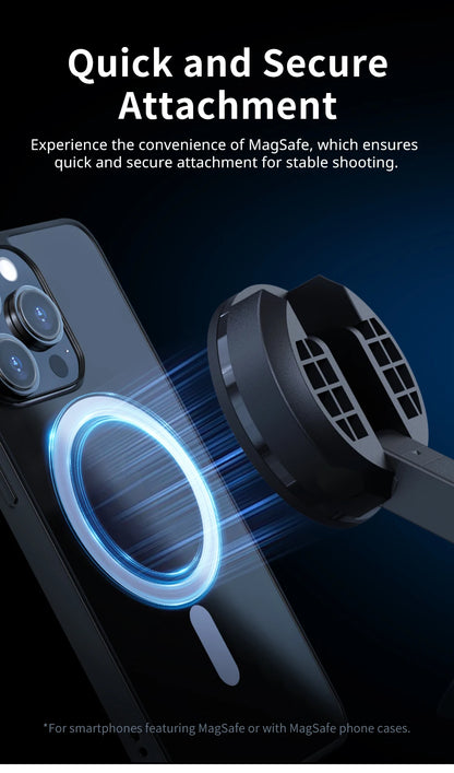 Statyw i selfie stick 2w1 Ulanzi MT-84 z MagSafe i pilotem Bluetooth – idealny do vlogów, streamingu, iPhone 16/15.