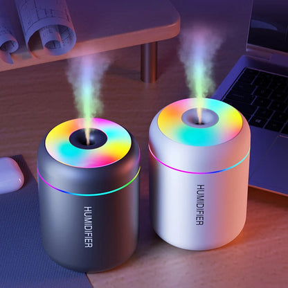 180ML Nawilżacz Powietrza USB z Aromaterapią i LED – Mini Dyfuzor Olejków do Samochodu, Domu i Biura.