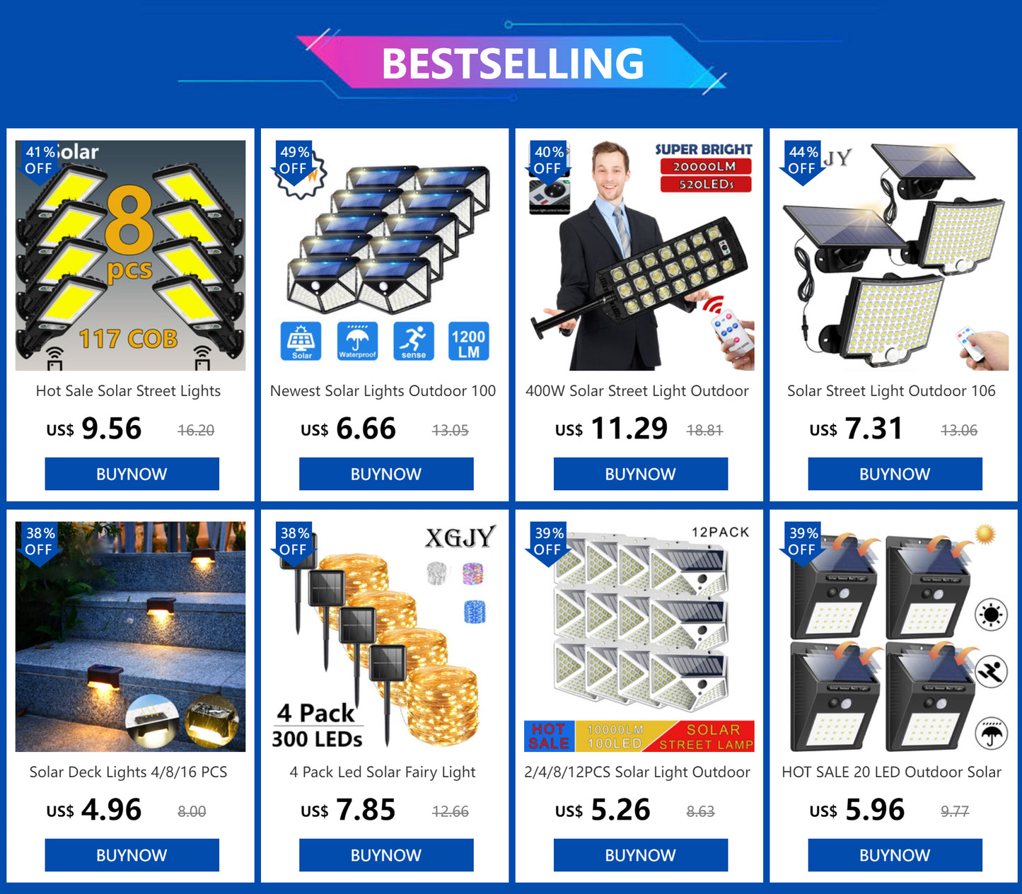 Najnowocześniejsze lampy solarne z czujnikiem ruchu – 100 LED, 3 tryby, wodoodporne IP65