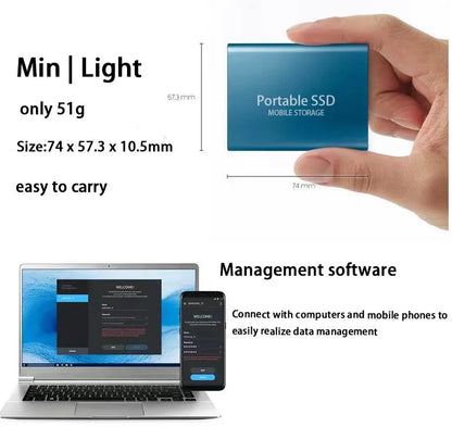 Zewnętrzny Dysk SSD Erilles 1,8" USB 3.0 / Type-C – 500GB, 1TB, 2TB