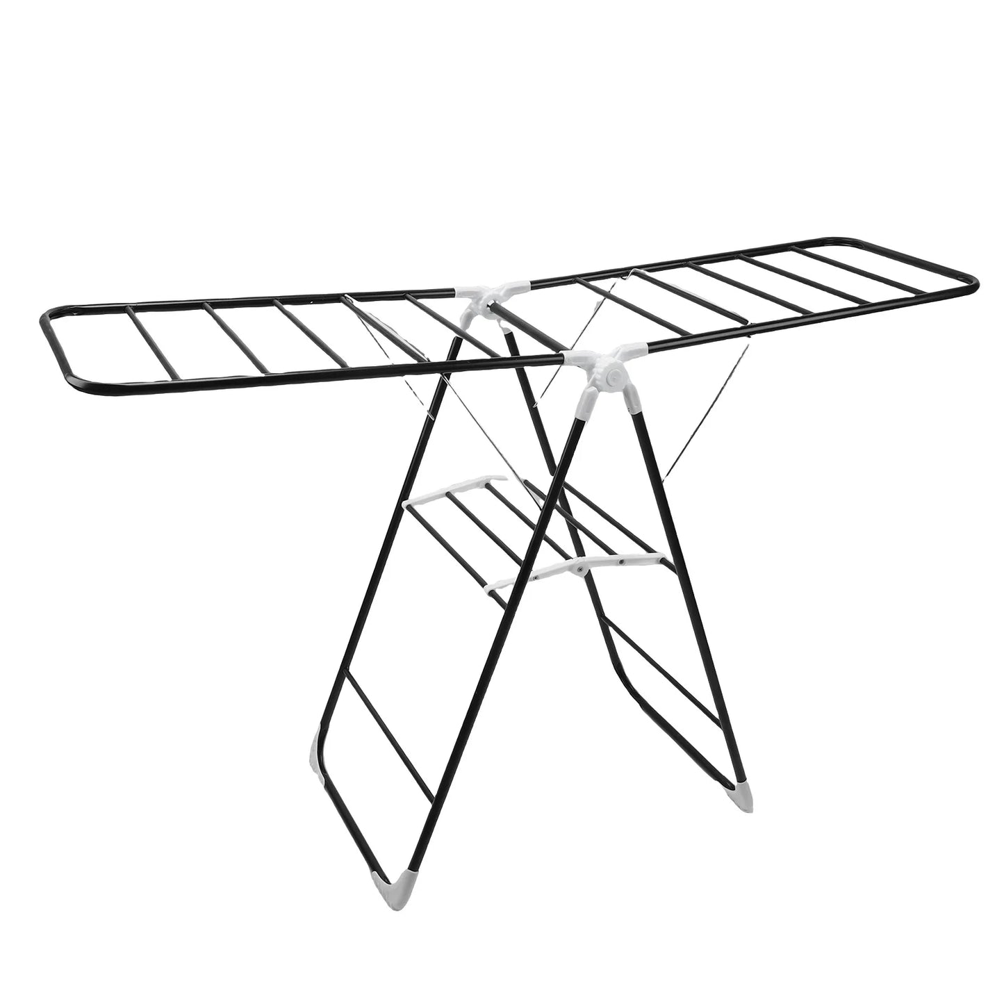 Suszarka na pranie składana ze stali nierdzewnej – TOPINCN | Biała / Czarna