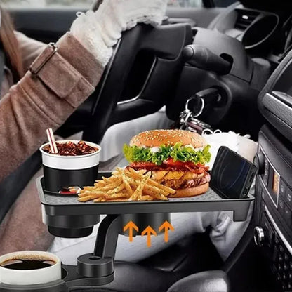 High Quality Universal Car Cup Holder Tray - 360 °   Rotating Adjustable Dual Cup Organizer