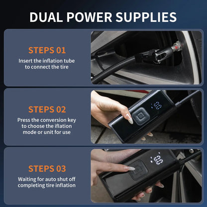 YIJU – bezprzewodowa, cyfrowa pompka do opon samochodowych i rowerowych