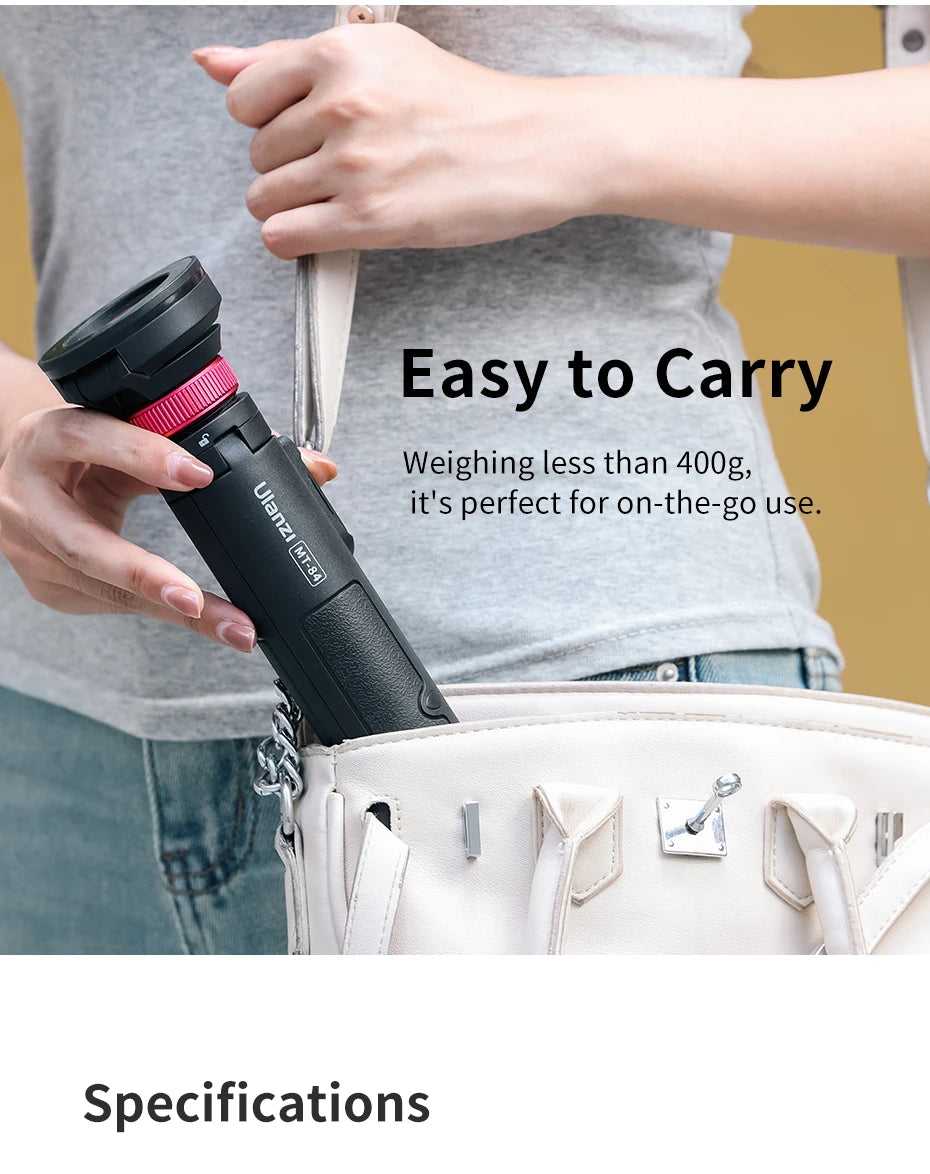 Statyw i selfie stick 2w1 Ulanzi MT-84 z MagSafe i pilotem Bluetooth – idealny do vlogów, streamingu, iPhone 16/15.