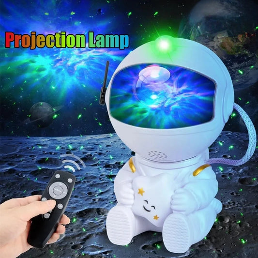 Projektor LED Astronauta – gwiaździste niebo w pokoju dziecka, idealna lampka nocna i dekoracja sypialni, świetny prezent.