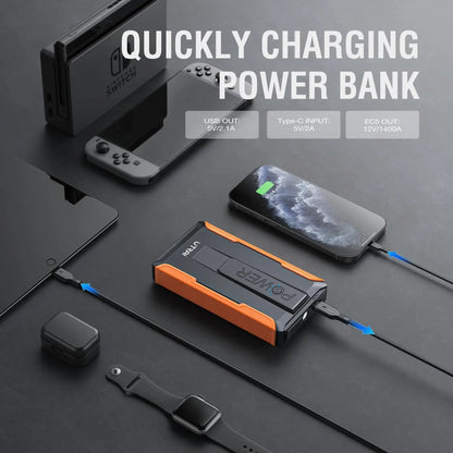 UTRAI Auto Jump Starter 1400A – przenośny booster akumulatora i power bank 2w1