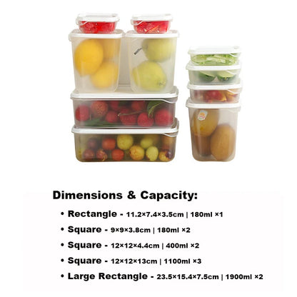 Zestaw 10 hermetycznych pojemników do przechowywania żywności – praktyczne i wielofunkcyjne rozwiązanie