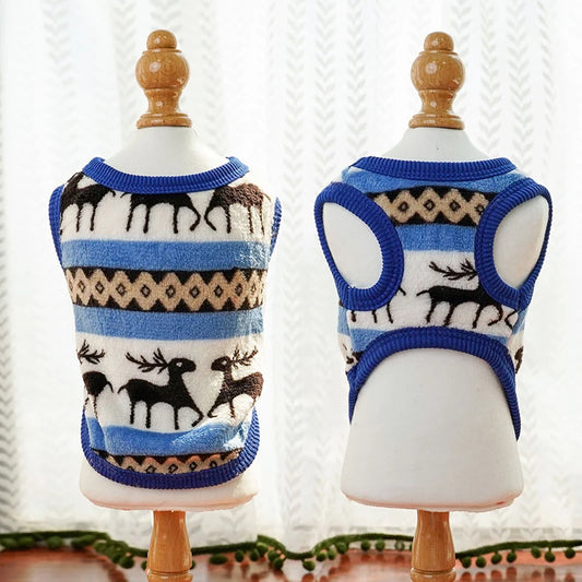 Ciepłe flanelowe ubranko zimowe dla psa i kota – idealne dla Chihuahua, Yorka, szczeniąt. Miękkie, wygodne, urocze.