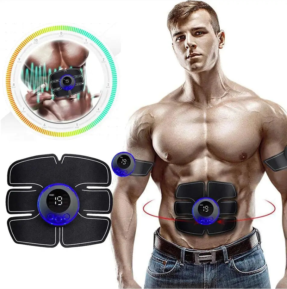 Masażer Mięśni Brzucha Fitness ABS – Plastry do Treningu Mięśni Ramion i Brzucha, Ładowanie USB.