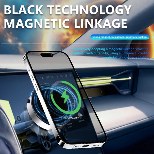 Inteligentny uchwyt samochodowy na telefon – magnetyczny, z przyssawką próżniową, ultra stabilny