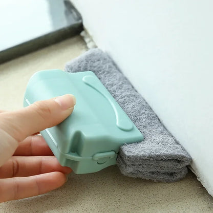 2-in-1 Groove Cleaning Tool Creative Window Groove Cleaning Cloth Window Cleaning Brush Windows Slot Cleaner Brush Groove Brush