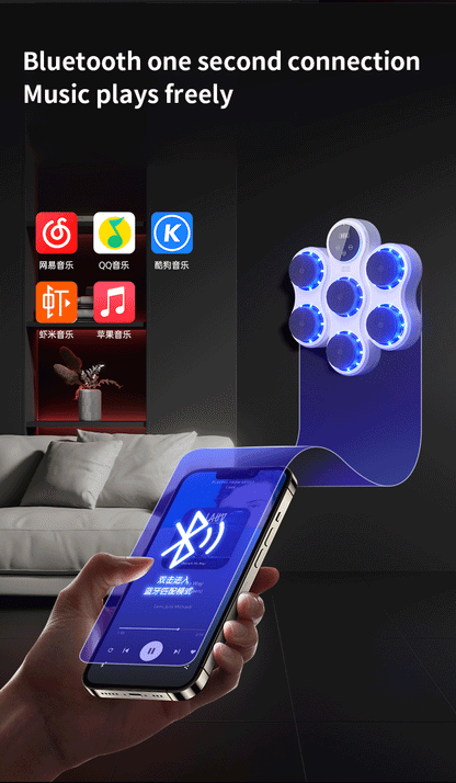 Bluetooth Music Boxing Machine Muay Thai Training Sandbag Sports Fitness Reaction Practice Boxing Training Equipment Wall Target