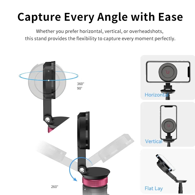 Statyw i selfie stick 2w1 Ulanzi MT-84 z MagSafe i pilotem Bluetooth – idealny do vlogów, streamingu, iPhone 16/15.