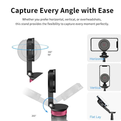 Statyw i selfie stick 2w1 Ulanzi MT-84 z MagSafe i pilotem Bluetooth – idealny do vlogów, streamingu, iPhone 16/15.