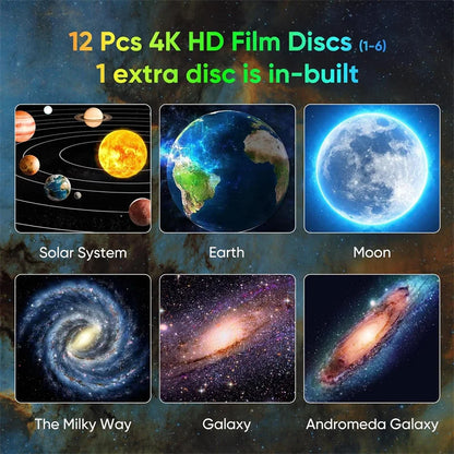 LED Projektor Galaktyki – Obrotowa Lampka Nocna Planetarium z Gwiazdami do Pokoju Dziecka