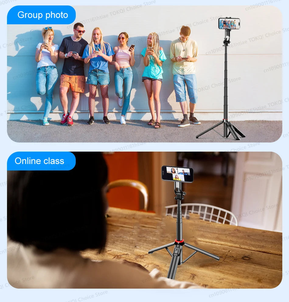 Magnetyczny statyw do selfie do iPhone'a 12-16 Pro Max, 51-calowy statyw podróżny z Magsafe, zacisk do telefonu do smartfona z systemem Android