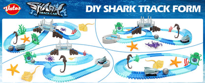 VATOS Shark Race – elastyczny tor wyścigowy z motywem oceanicznym dla dzieci 3+