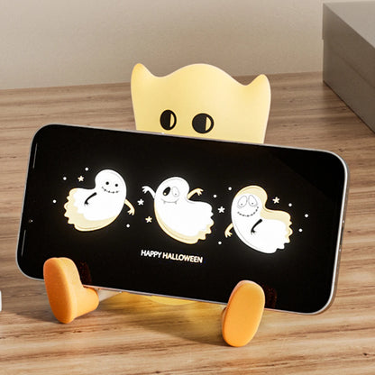 Touch Sensor Silicone LED Night Light Cute Pumpkin Ghost Table Lamps USB Rechargeable Dimmable Bedroom Sleep Lamps Room Decor
