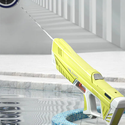 43 cm W pełni elektryczny automatyczny pistolet na wodę – przenośna zabawka dla dzieci do letnich bitew wodnych na plaży.