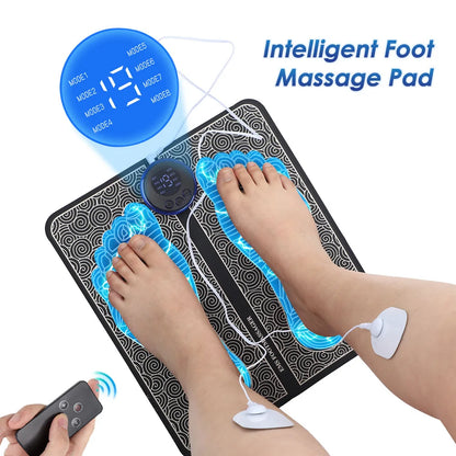 EMS Foot Massager Pad to urządzenie, które łagodzi ból, poprawia krążenie, relaksuje stopy i stymuluje mięśnie.