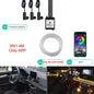 Neonowe LED RGB KIEND – 6w1, 8m, Oświetlenie Ambientowe do Samochodu z Sterowaniem Aplikacją