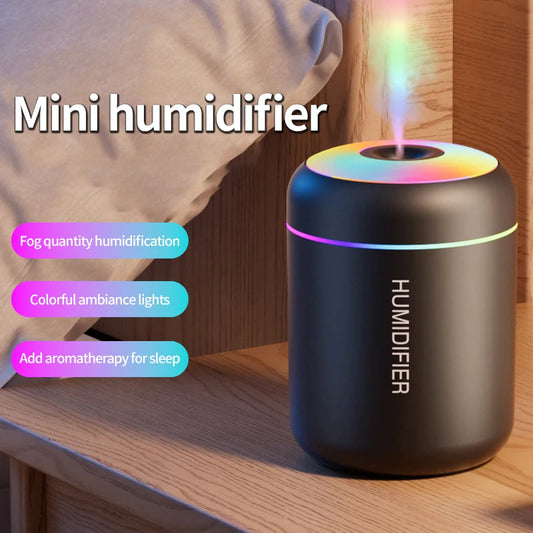180ML Nawilżacz Powietrza USB z Aromaterapią i LED – Mini Dyfuzor Olejków do Samochodu, Domu i Biura.