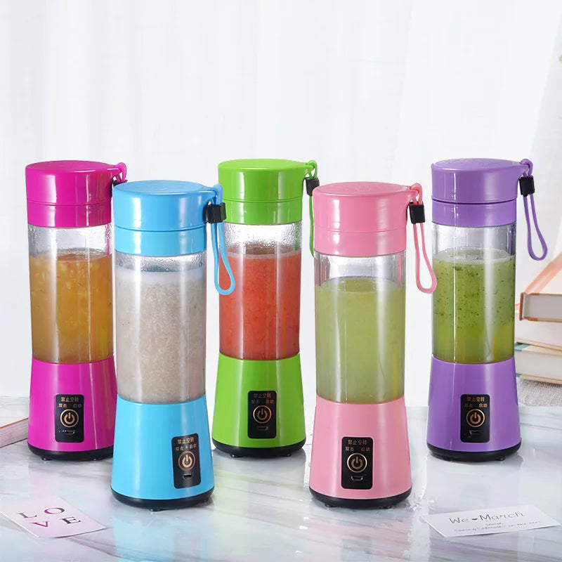 NOWOŚĆ! Mini przenośny blender USB z 6 ostrzami – do smoothie, soków i koktajli. Idealny w podróży.