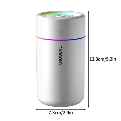 180ML Nawilżacz Powietrza USB z Aromaterapią i LED – Mini Dyfuzor Olejków do Samochodu, Domu i Biura.