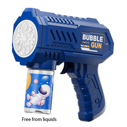 Kolorowy pistolet do baniek z efektem świetlnym, idealny na lato. Automatyczna zabawa, bez rozlewania.