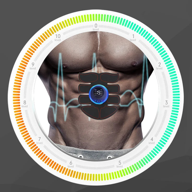 Masażer Mięśni Brzucha Fitness ABS – Plastry do Treningu Mięśni Ramion i Brzucha, Ładowanie USB.