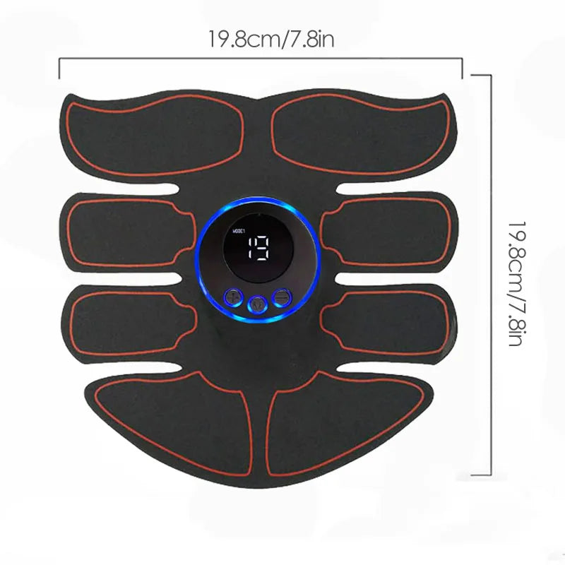Masażer Mięśni Brzucha Fitness ABS – Plastry do Treningu Mięśni Ramion i Brzucha, Ładowanie USB.