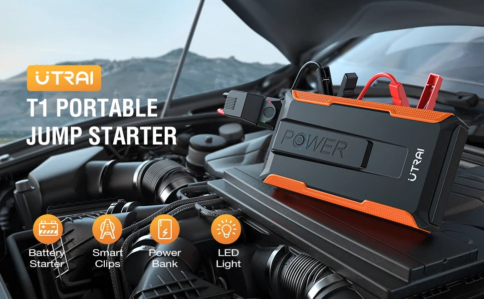UTRAI Auto Jump Starter 1400A – przenośny booster akumulatora i power bank 2w1