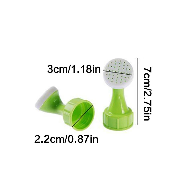 2PCS Portable Bottle Cap Sprinkler Watering Garden Spray Waterer Plant Pot Flowering Tools Light Green Nozzle Sprinkler Head